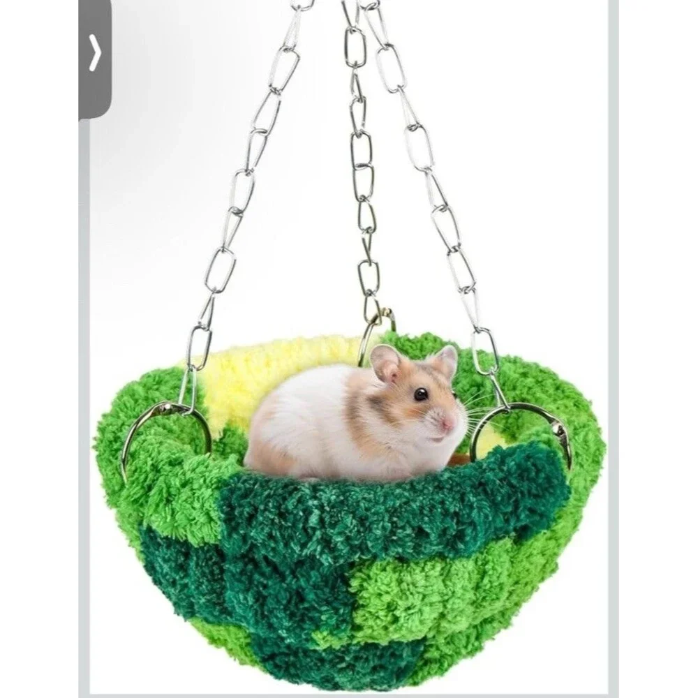 Cute Club Small Pet Hammock Green Plush
